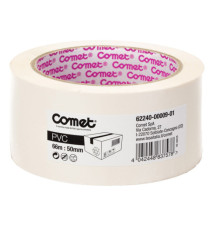 Nastro adesivo - 5 cm x 66 m - PVC - bianco - Comet