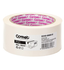Nastro adesivo - 5 cm x 66 m - PVC - bianco - Comet