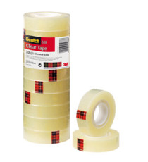 Nastro adesivo 508 - 1,5 cm x 33 m - trasparente - Scotch - torre 10 rotoli Nastro adesivo 508 - 1,5 cm x 33 m - trasparente - Scotch - torre 10 rotoli