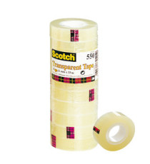Nastro adesivo 550 - 19 mm x 33 m - PP - trasparente - Scotch - torre 8 rotoli