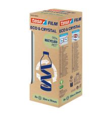 Nastro adesivo Eco & Crystal - 19 mm x 33 m - Tesa - torre 8 pezzi
