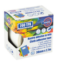 Nastro adesivo telato TPA 200 - 3,8 cm x 2,7 m - bianco - Eurocel Nastro adesivo telato TPA 200 - 3,8 cm x 2,7 m - bianco - Eurocel