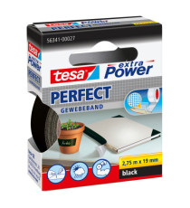 Nastro adesivo telato XP Perfect - 1,9 cm x 2,7 m - nero - Tesa Nastro adesivo telato XP Perfect - 1,9 cm x 2,7 m - nero - Tesa