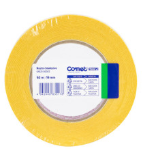 Nastro biadesivo - 1,9 cm x 50 m - trasparente - Comet