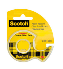 Nastro biadesivo 665 - in chiocciola - permanente - senza liner - 6,3 m x 1,2 cm - trasparente - Scotch Nastro biadesivo 665 - in chiocciola - permanente - senza liner - 6,3 m x 1,2 cm - trasparente - Scotch
