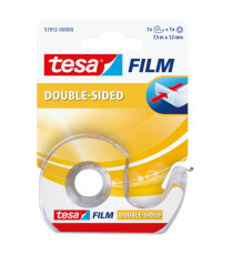 Nastro biadesivo Tesa Film - in chiocciola - 1,2 cm x 7,5 m - trasparente - Tesa