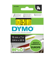 Nastro D1 standard 458080 - 19 mm x 7 mt - PL - nero/giallo - Dymo