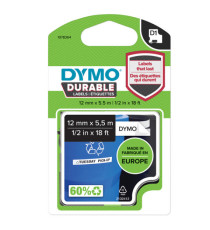 Nastro D1 Durable 1978364 - 12 mm x 5,5 mt - vinile - nero/bianco - Dymo