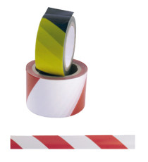 Nastro di sicurezza - adesivo - 5 cm x 25 m - rosso/bianco - Viva