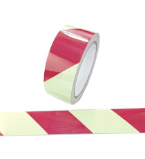 Nastro fotoluminescente adesivo - 4 cm x 10 m - giallo/strisce rosse Nastro fotoluminescente adesivo - 4 cm x 10 m - giallo/strisce rosse