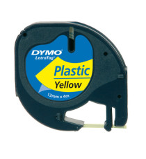 Nastro Letratag 912020 - 12 mm x 4 mt - plastica - giallo - Dymo