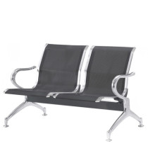 Panca attesa - 2 posti - in acciaio - nero - Serena Group Panca attesa - 2 posti - in acciaio - nero - Serena Group