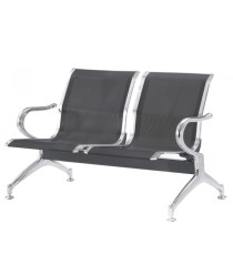 Panca attesa - 2 posti - in acciaio - nero - Serena Group Panca attesa - 2 posti - in acciaio - nero - Serena Group