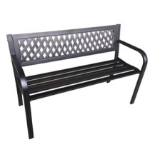 Panca da giardino Boulevard  - 75 x 50 x 120 cm - acciaio/ABS - nero - Garden Friend