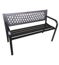 Panca da giardino Boulevard  - 75 x 50 x 120 cm - acciaio/ABS - nero - Garden Friend