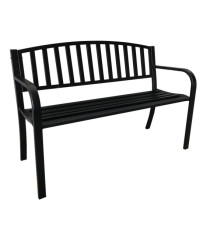 Panca da giardino Hollywood - 75 x 50 x 120 cm - acciaio verniciato - nero - Garden Friend