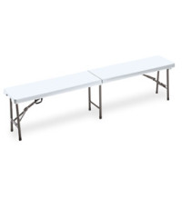 Panca Horeca - pieghevole - 44 x 30 x 183 cm - HDPE - bianco - Garden Friend Panca Horeca - pieghevole - 44 x 30 x 183 cm - HDPE - bianco - Garden Friend