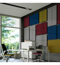 Pannello fonoassorbente Moody - 160 x 40 cm - grigio