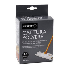 Panno catturapolvere - antistatico - 22x28 cm - bianco - Perfetto - conf. 20 pezzi Panno catturapolvere - antistatico - 22x28 cm - bianco - Perfetto - conf. 20 pezzi