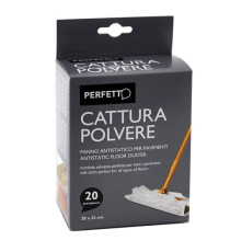 Panno catturapolvere - antistatico - 22x28 cm - bianco - Perfetto - conf. 20 pezzi Panno catturapolvere - antistatico - 22x28 cm - bianco - Perfetto - conf. 20 pezzi