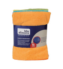 Panno in microfibra - multiuso - 40x40 cm - colori assortiti - Blu Dimora - conf. 5 pezzi Panno in microfibra - multiuso - 40x40 cm - colori assortiti - Blu Dimora - conf. 5 pezzi