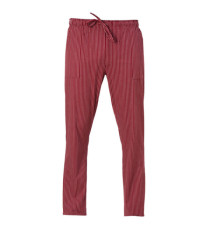 Pantalone cuoco Enrico - unisex - taglia M - gessato bordeaux - Giblor's Pantalone cuoco Enrico - unisex - taglia M - gessato bordeaux - Giblor's
