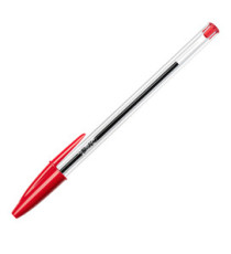 Penna a sfera Cristal  - punta media 1,0mm - rosso - Bic - conf. 50 pezzi Penna a sfera Cristal  - punta media 1,0mm - rosso - Bic - conf. 50 pezzi