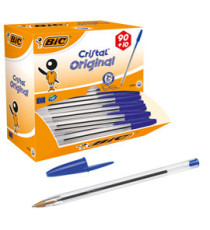 Penna a sfera Cristal - punta media 1,0mm - blu  - Bic - conf. 90+10 pezzi