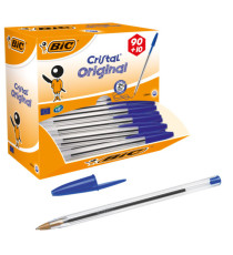 Penna a sfera Cristal - punta media 1,0mm - blu  - Bic - conf. 90+10 pezzi