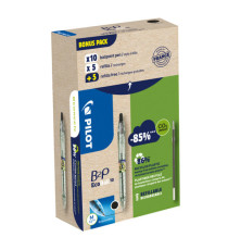 Penna a sfera scatto B2P Ecoball BeGreen - punta 1.0 mm - 10 refill B2P inclusi - nero - Pilot - conf. 10 pezzi Penna a sfera scatto B2P Ecoball BeGreen - punta 1.0 mm - 10 refill B2P inclusi - nero - Pilot - conf. 10 pezzi