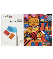 Pastiglia acquerello - ø 18 mm x 10 mm - colori assortiti - Carioca Plus - conf. 24 pezzi