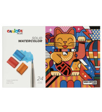 Pastiglia acquerello - ø 18 mm x 10 mm - colori assortiti - Carioca Plus - conf. 24 pezzi