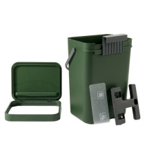 Pattumiera Gino - per rifiuti organici - 24 x 19 x 35,5 cm - 12 lt - verde bosco - Perfetto Pattumiera Gino - per rifiuti organici - 24 x 19 x 35,5 cm - 12 lt - verde bosco - Perfetto