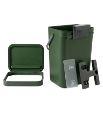 Pattumiera Gino - per rifiuti organici - 24 x 19 x 35,5 cm - 12 lt - verde bosco - Perfetto Pattumiera Gino - per rifiuti organici - 24 x 19 x 35,5 cm - 12 lt - verde bosco - Perfetto