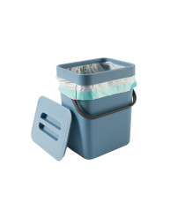 Pattumiera Gino - per rifiuti organici - 5 L - azzurro - Perfetto Pattumiera Gino - per rifiuti organici - 5 L - azzurro - Perfetto