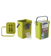 Pattumiera Gino - per rifiuti organici - 5 L - verde - Perfetto Pattumiera Gino - per rifiuti organici - 5 L - verde - Perfetto
