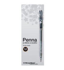Penna a sfera a scatto - punta 1,0mm - nero  - Starline - conf. 20 pezzi Penna a sfera a scatto - punta 1,0mm - nero  - Starline - conf. 20 pezzi