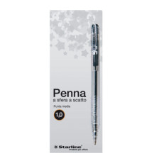 Penna a sfera a scatto - punta 1,0mm - nero  - Starline - conf. 20 pezzi Penna a sfera a scatto - punta 1,0mm - nero  - Starline - conf. 20 pezzi