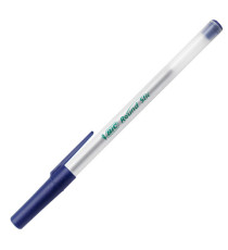 Penna a sfera a scatto con cappuccio ECOlutions - punta 1,0mm - blu  - Bic - conf. 60 pezzi Penna a sfera a scatto con cappuccio ECOlutions - punta 1,0mm - blu  - Bic - conf. 60 pezzi