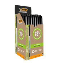 Penna a sfera a scatto ECOlutions - punta 1,0mm  - nero - punta 1,0mm - Bic - conf. 50 pezzi Penna a sfera a scatto ECOlutions - punta 1,0mm  - nero - punta 1,0mm - Bic - conf. 50 pezzi