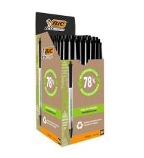 Penna a sfera a scatto ECOlutions - punta 1,0mm  - nero - punta 1,0mm - Bic - conf. 50 pezzi Penna a sfera a scatto ECOlutions - punta 1,0mm  - nero - punta 1,0mm - Bic - conf. 50 pezzi