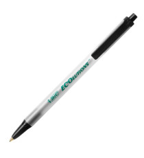 Penna a sfera a scatto ECOlutions - punta 1,0mm  - nero - punta 1,0mm - Bic - conf. 50 pezzi Penna a sfera a scatto ECOlutions - punta 1,0mm  - nero - punta 1,0mm - Bic - conf. 50 pezzi