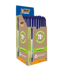 Penna a sfera a scatto ECOlutions - punta 1,0mm - blu - Bic - conf. 50 pezzi Penna a sfera a scatto ECOlutions - punta 1,0mm - blu - Bic - conf. 50 pezzi