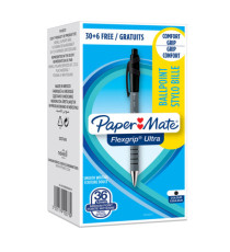Penna a sfera a scatto Flexgrip Ultra  - punta 1,0mm - nero - Papermate - conf. 30+6 pezzi Penna a sfera a scatto Flexgrip Ultra  - punta 1,0mm - nero - Papermate - conf. 30+6 pezzi