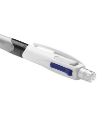 Penna a sfera a scatto multifunzione 4 Colors -  con portamine ricaricabile con mine HB da 0,7mm - nero, blu, rosso - fu