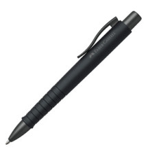 Penna a sfera a scatto Poly Ball - Punta 0,7 mm - fusto all black - Faber-Castell