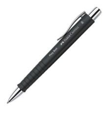 Penna a sfera a scatto Poly Ball - Punta 0,7 mm - fusto nero - Faber-Castell