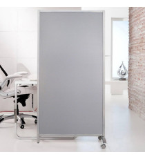 Paretina divisoria - 80 x 40 x 170 cm - policarbonato/acciaio - grigio chiaro - Serena Group