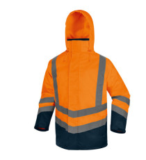 Parka 5 in 1 Optimum 3 alta visibilità - taglia L - arancio fluo - Deltaplus Parka 5 in 1 Optimum 3 alta visibilità - taglia L - arancio fluo - Deltaplus