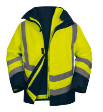 Parka 5 in 1 Optimum 3 alta visibilità - taglia XXL - giallo fluo - Deltaplus Parka 5 in 1 Optimum 3 alta visibilità - taglia XXL - giallo fluo - Deltaplus